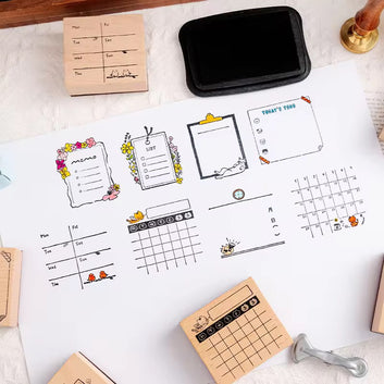 Schedule planner stamp