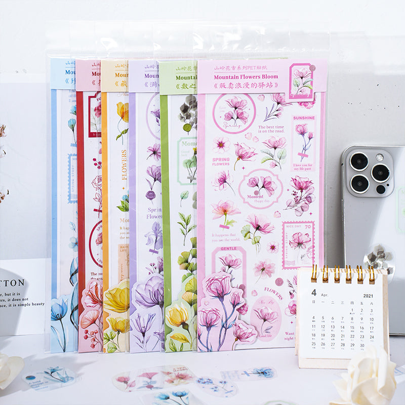 3D Floral Journal Botanical Stickers - Journal Carnival