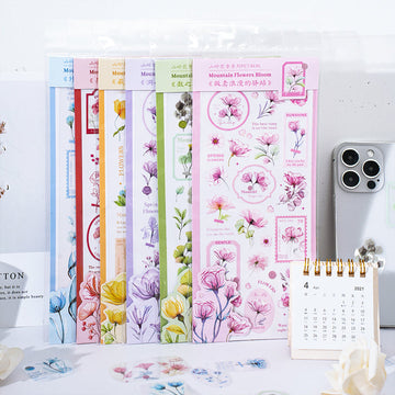 3D Floral Journal Botanical Stickers - Journal Carnival