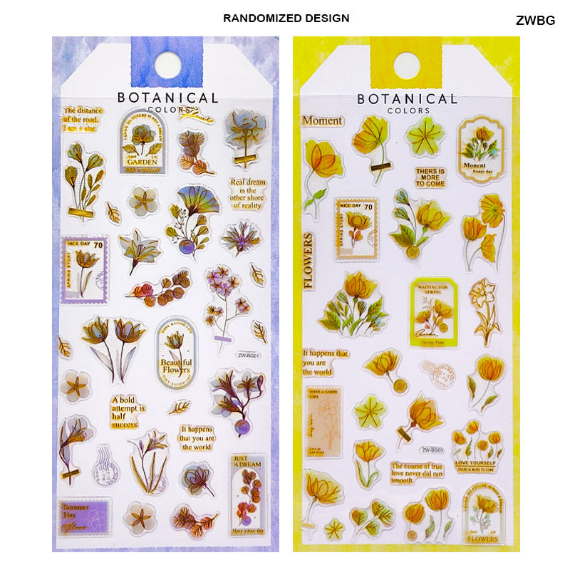 3D Floral Journal Botanical Stickers - Journal Carnival