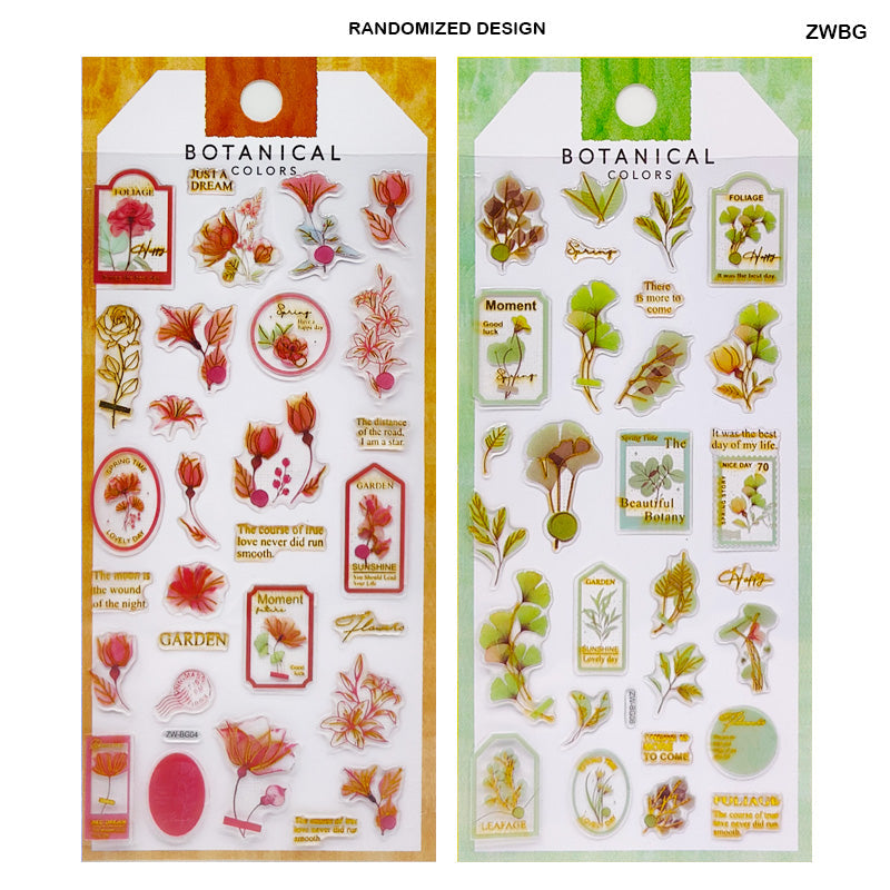 3D Floral Journal Botanical Stickers - Journal Carnival