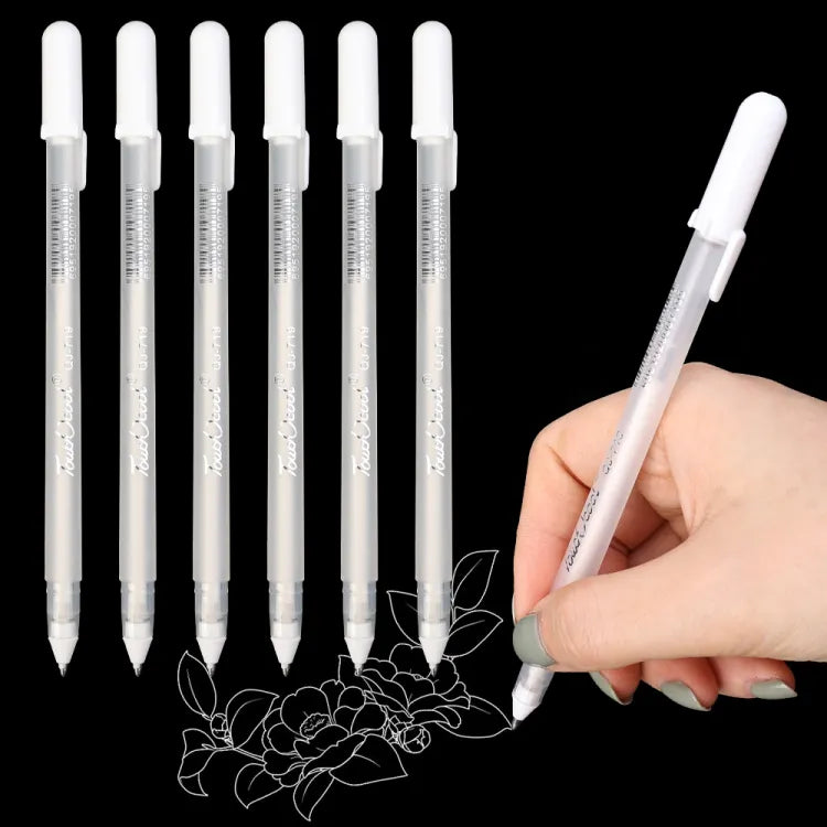 0.8Mm Waterproof White Gel Pen Highlighter - Journal Carnival