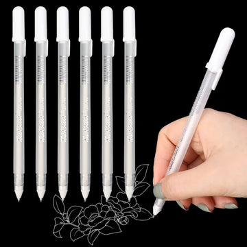 0.8Mm Waterproof White Gel Pen Highlighter - Journal Carnival