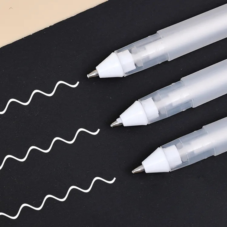 0.8Mm Waterproof White Gel Pen Highlighter - Journal Carnival
