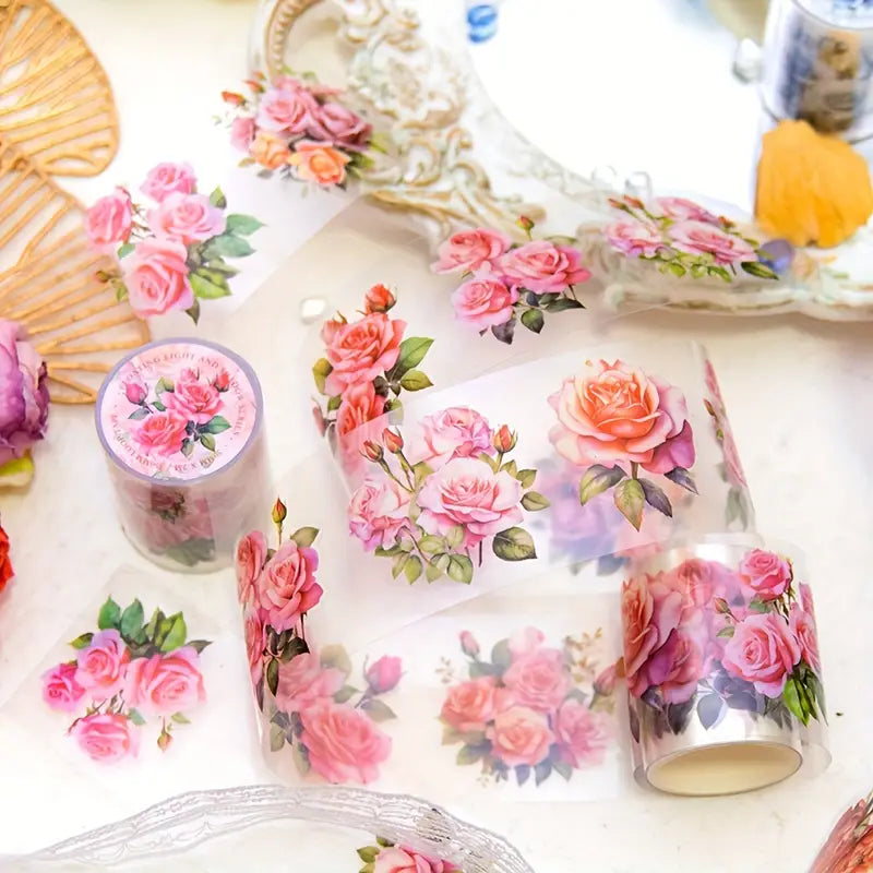 Floating Light and Shadow Series Pre Cut flower Tapes - Journal Carnival