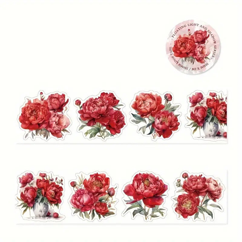 Floating Light and Shadow Series Pre Cut flower Tapes - Journal Carnival