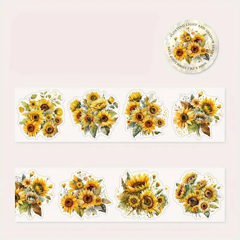 Floating Light and Shadow Series Pre Cut flower Tapes - Journal Carnival