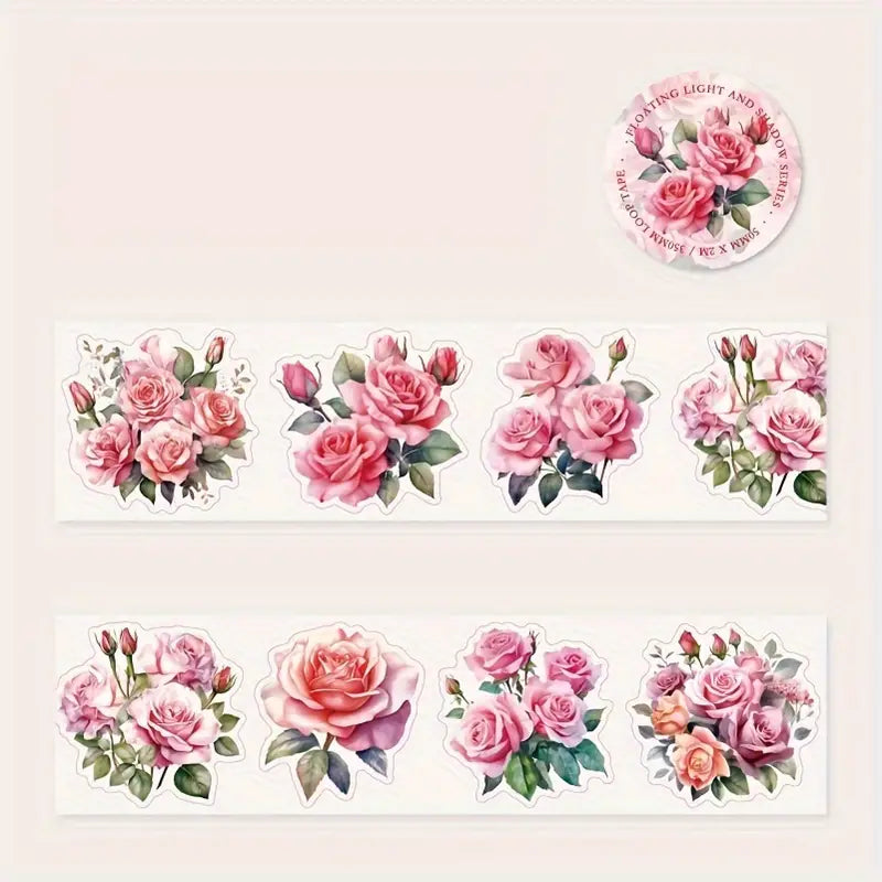 Floating Light and Shadow Series Pre Cut flower Tapes - Journal Carnival