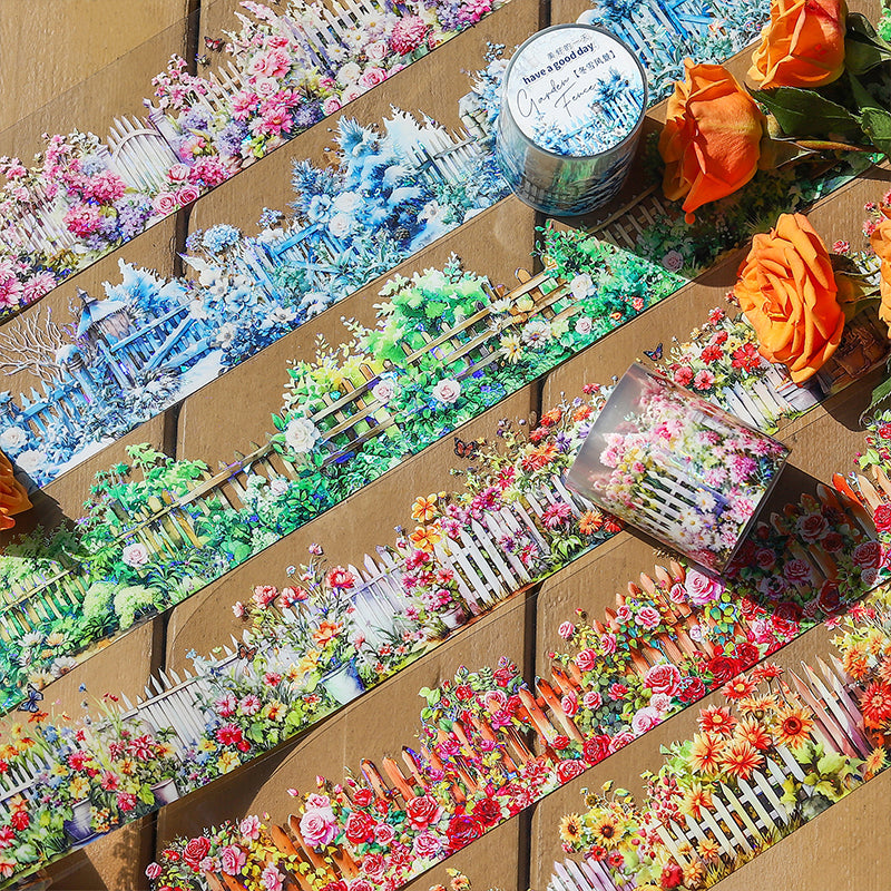 Garden fence series shell light PET Tape - Journal Carnival
