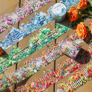Garden fence series shell light PET Tape - Journal Carnival