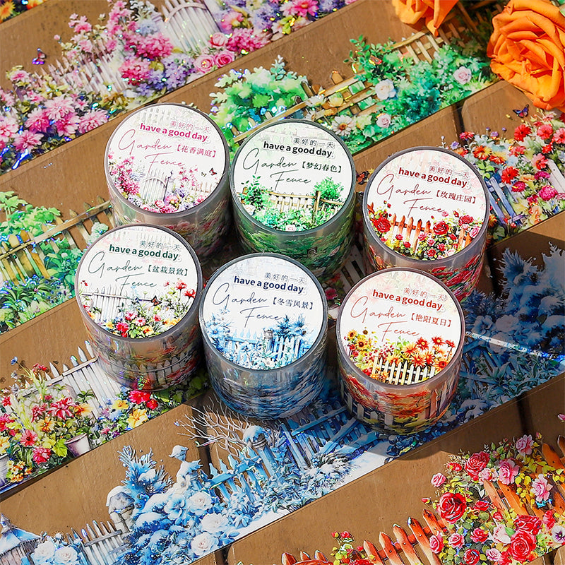 Garden fence series shell light PET Tape - Journal Carnival