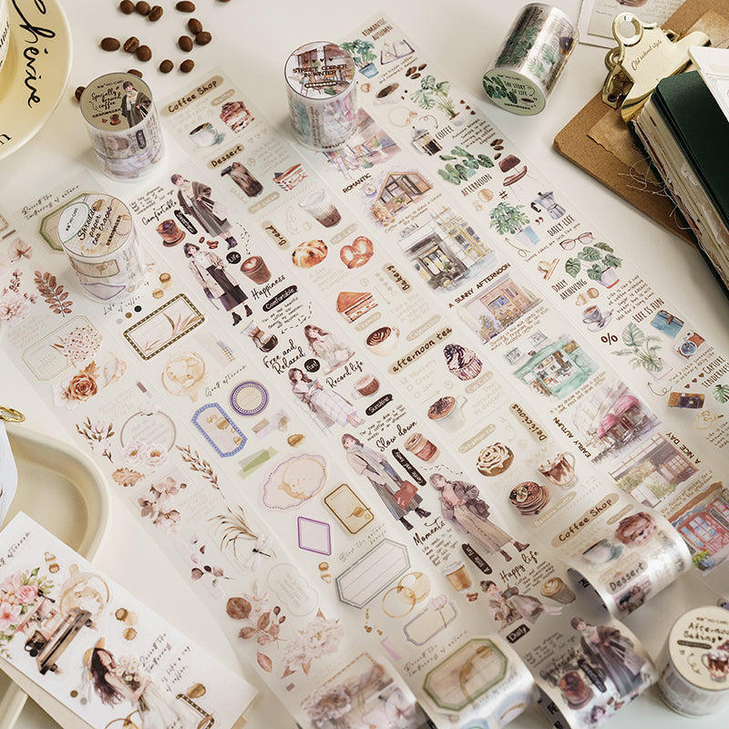 Coffee shops on the corner series fog PET Tape - Journal Carnival