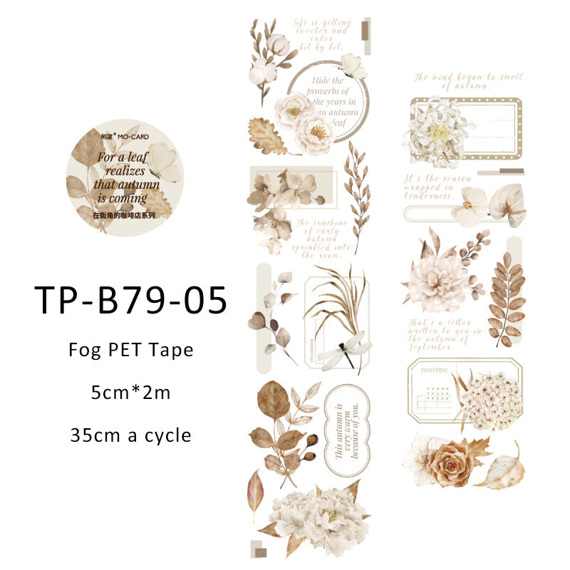 Coffee shops on the corner series fog PET Tape - Journal Carnival