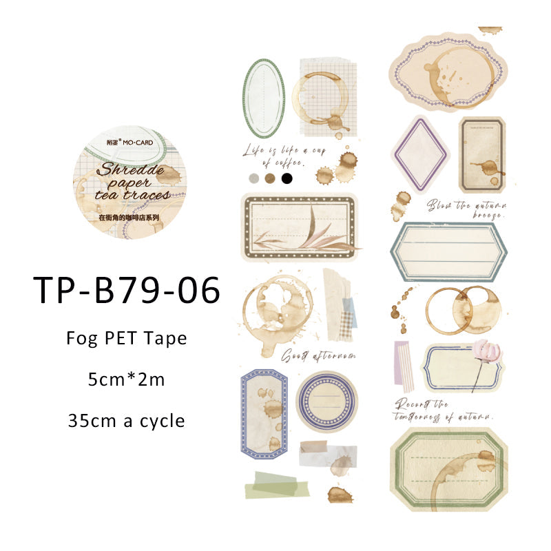 Coffee shops on the corner series fog PET Tape - Journal Carnival