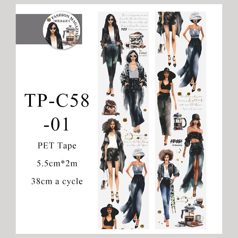 Fashion magazine series PET Tape - Journal Carnival