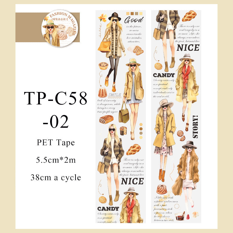 Fashion magazine series PET Tape - Journal Carnival
