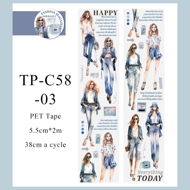 Fashion magazine series PET Tape - Journal Carnival