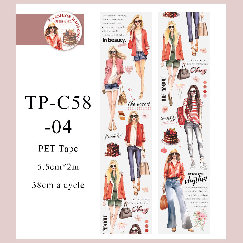 Fashion magazine series PET Tape - Journal Carnival