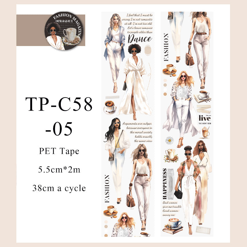 Fashion magazine series PET Tape - Journal Carnival