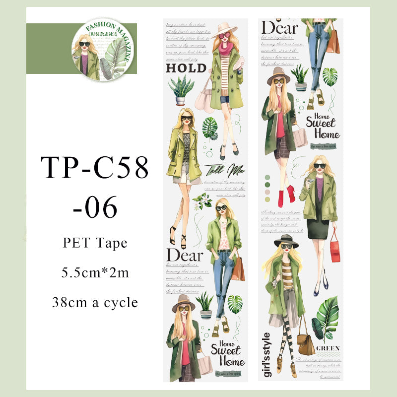 Fashion magazine series PET Tape - Journal Carnival