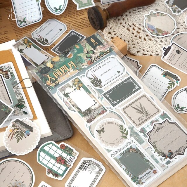 Vintage Journal Sticker Sheets - Journal Carnival