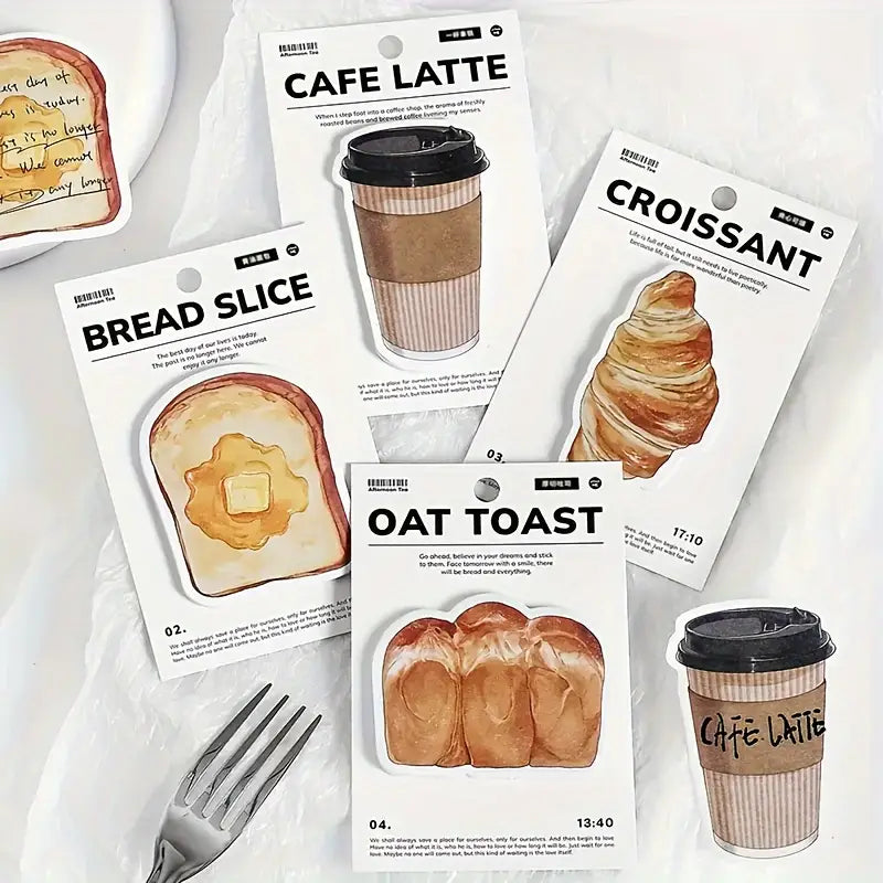 Bread and coffee good weather Post it sticky notes - Journal Carnival