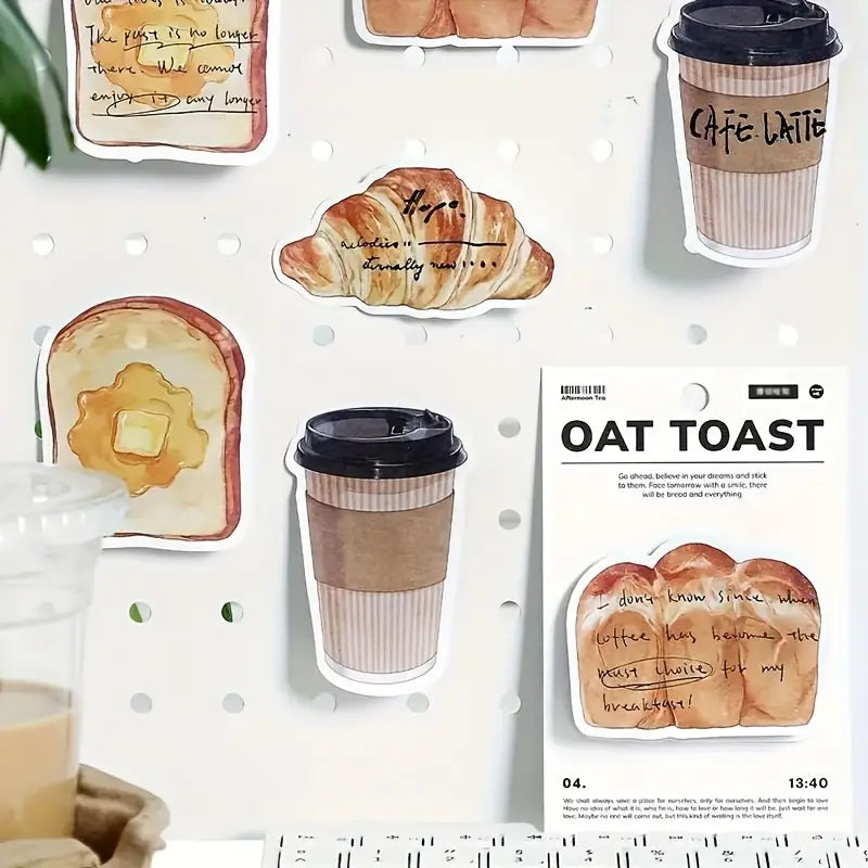 Bread and coffee good weather Post it sticky notes - Journal Carnival