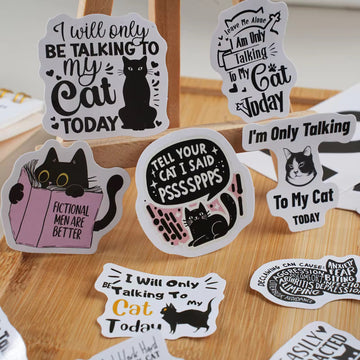 Cat at home sticker box