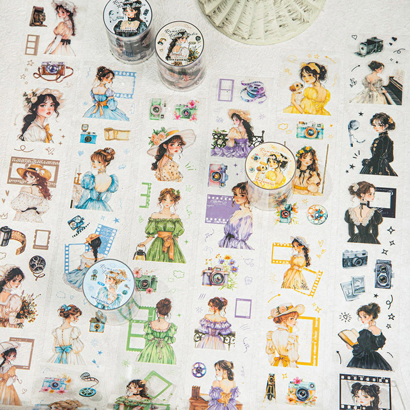 Romantic photo studio series die cutting pet tape