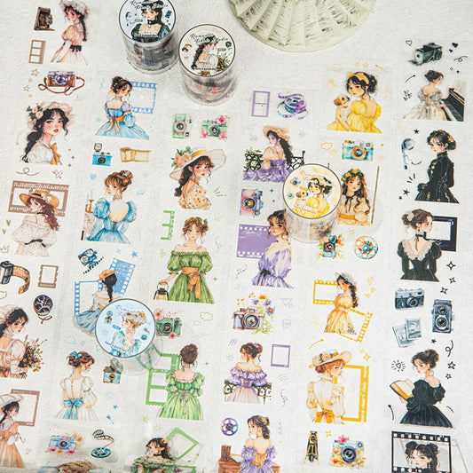 Romantic photo studio series die cutting pet tape