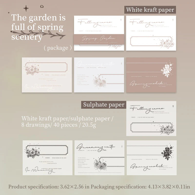 Spring Garden series note paper - Journal Carnival