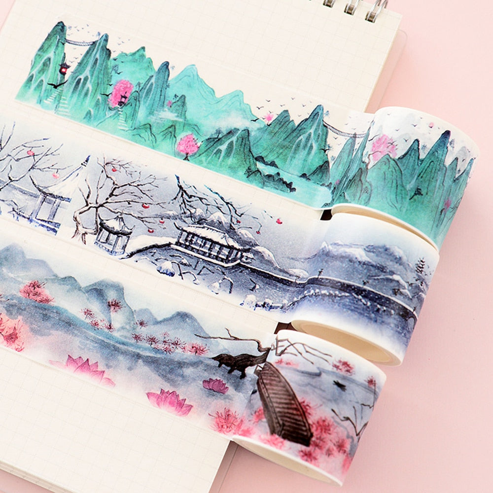 Creativity Vintage Landscape Washi Tape - Journal Carnival