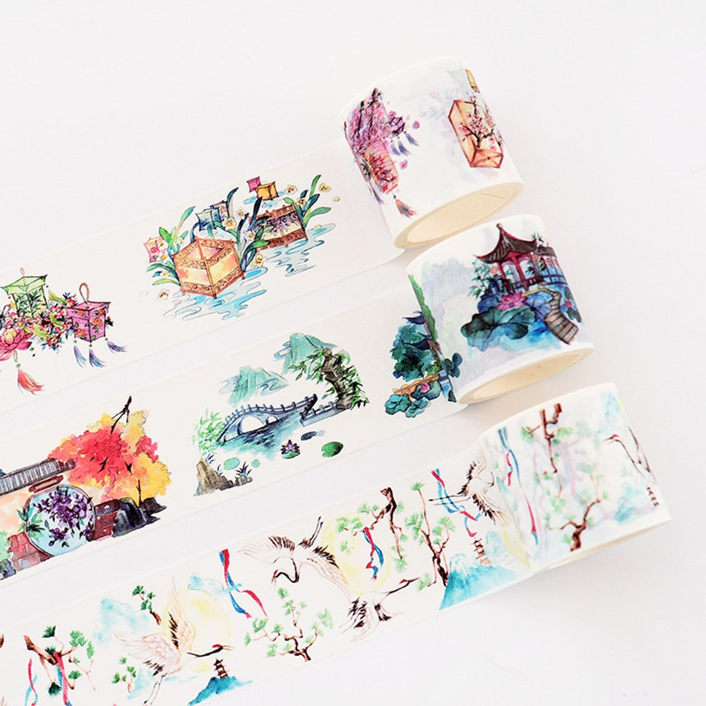 Creativity Vintage Landscape Washi Tape - Journal Carnival