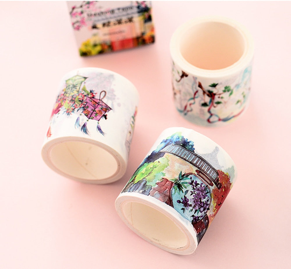 Creativity Vintage Landscape Washi Tape - Journal Carnival