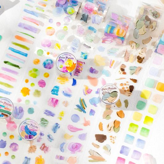 Life color palette Series die cutting pet tape
