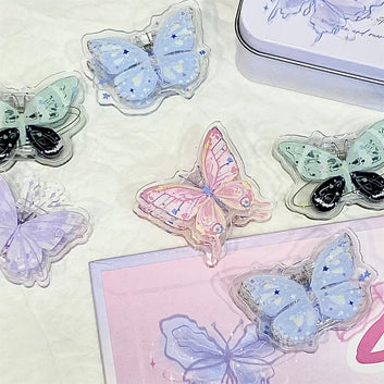 Acrylic butterfly clips