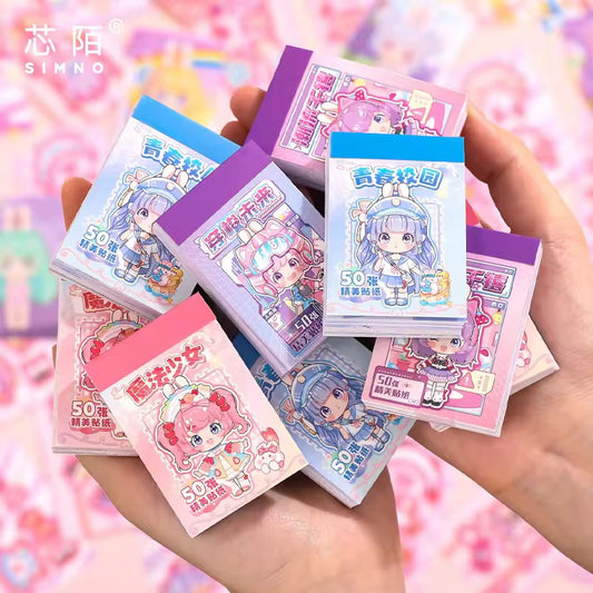 Cute cartoon fancy girl sticker book