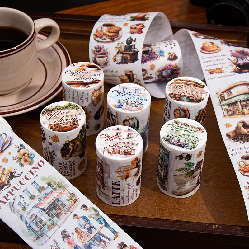 Coffe check-in diary series washi tape - Journal Carnival