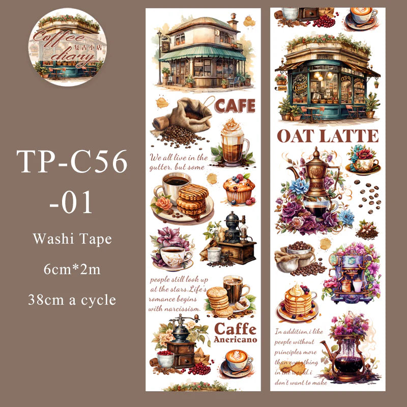 Coffe check-in diary series washi tape - Journal Carnival
