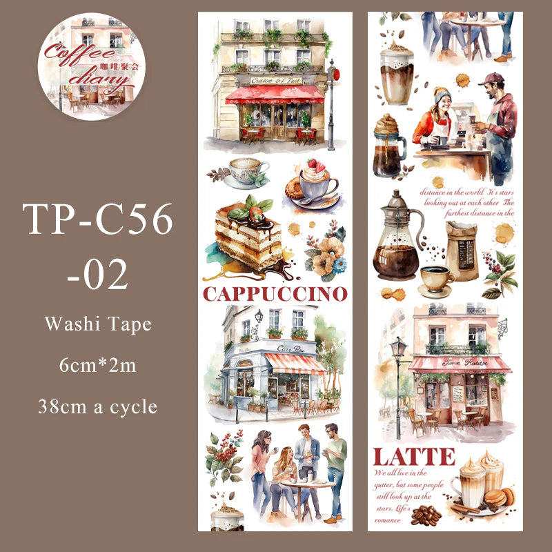 Coffe check-in diary series washi tape - Journal Carnival