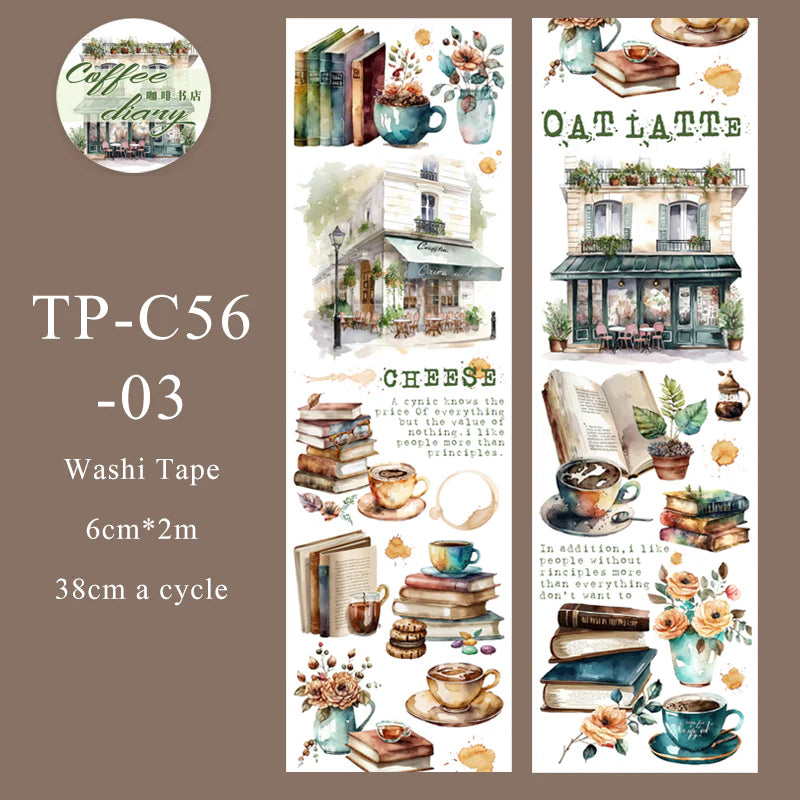 Coffe check-in diary series washi tape - Journal Carnival