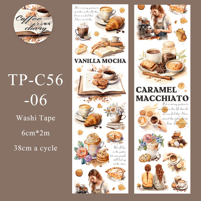 Coffe check-in diary series washi tape - Journal Carnival