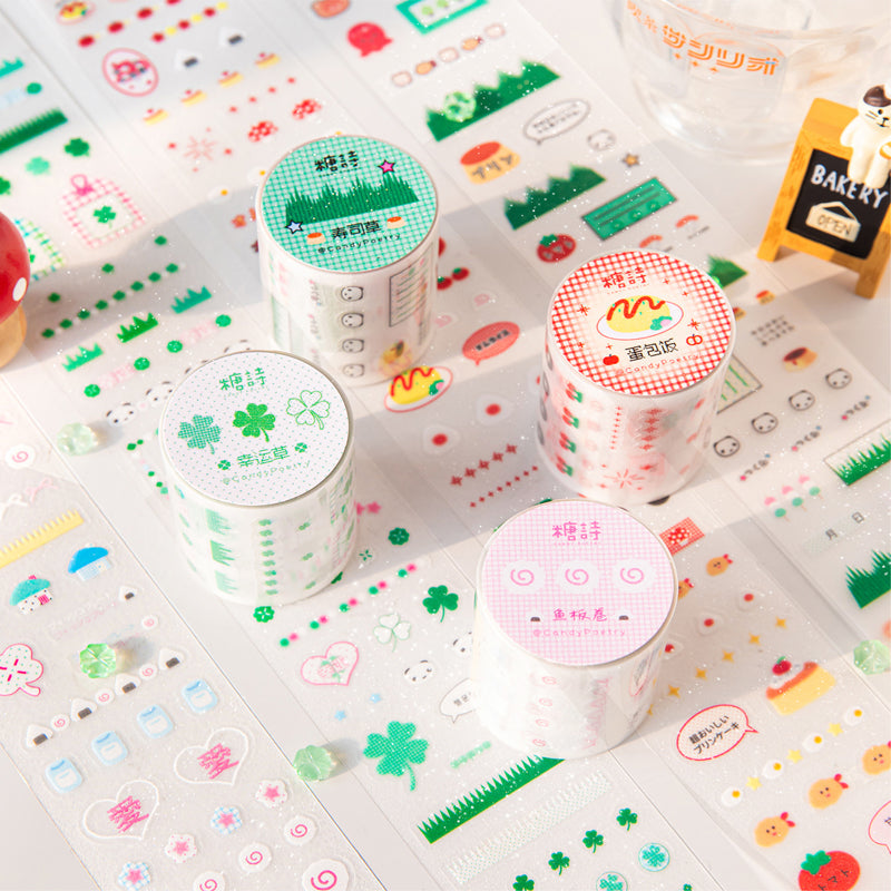 Lucky little thing series die cutting flash pet tape