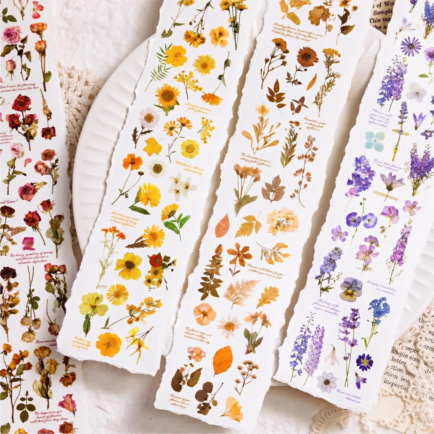 Unfinished Business Series Flower PET Tape - Journal Carnival
