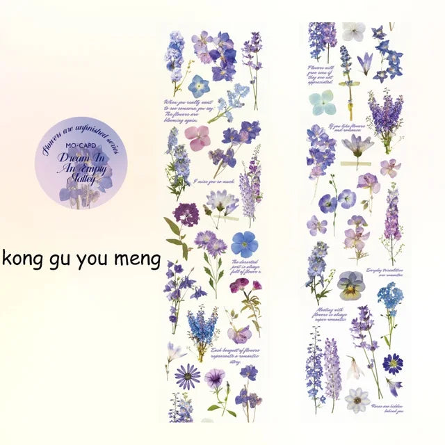 Unfinished Business Series Flower PET Tape - Journal Carnival