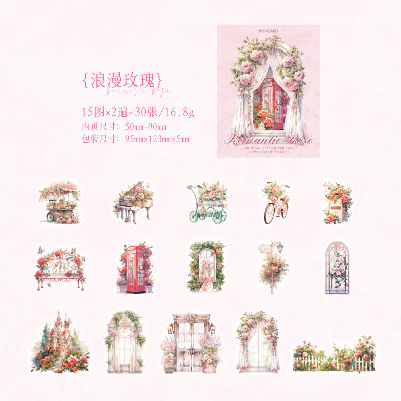 Flower room courtyard series Pet stickers - Journal Carnival