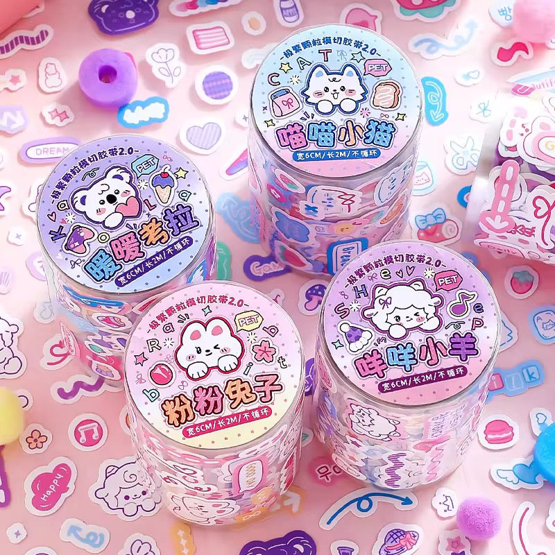 Cartoon die cutting pet tape