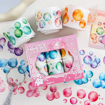 Watercolor Bubbles Theme Washi Tape Set