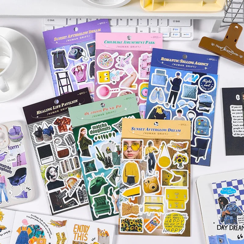 Human Driver Sticker Human drifting series Scrapbook Stickers