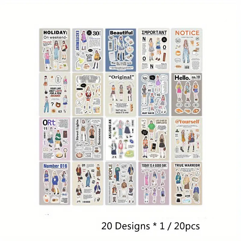 Korean diy character sticker book - Journal Carnival